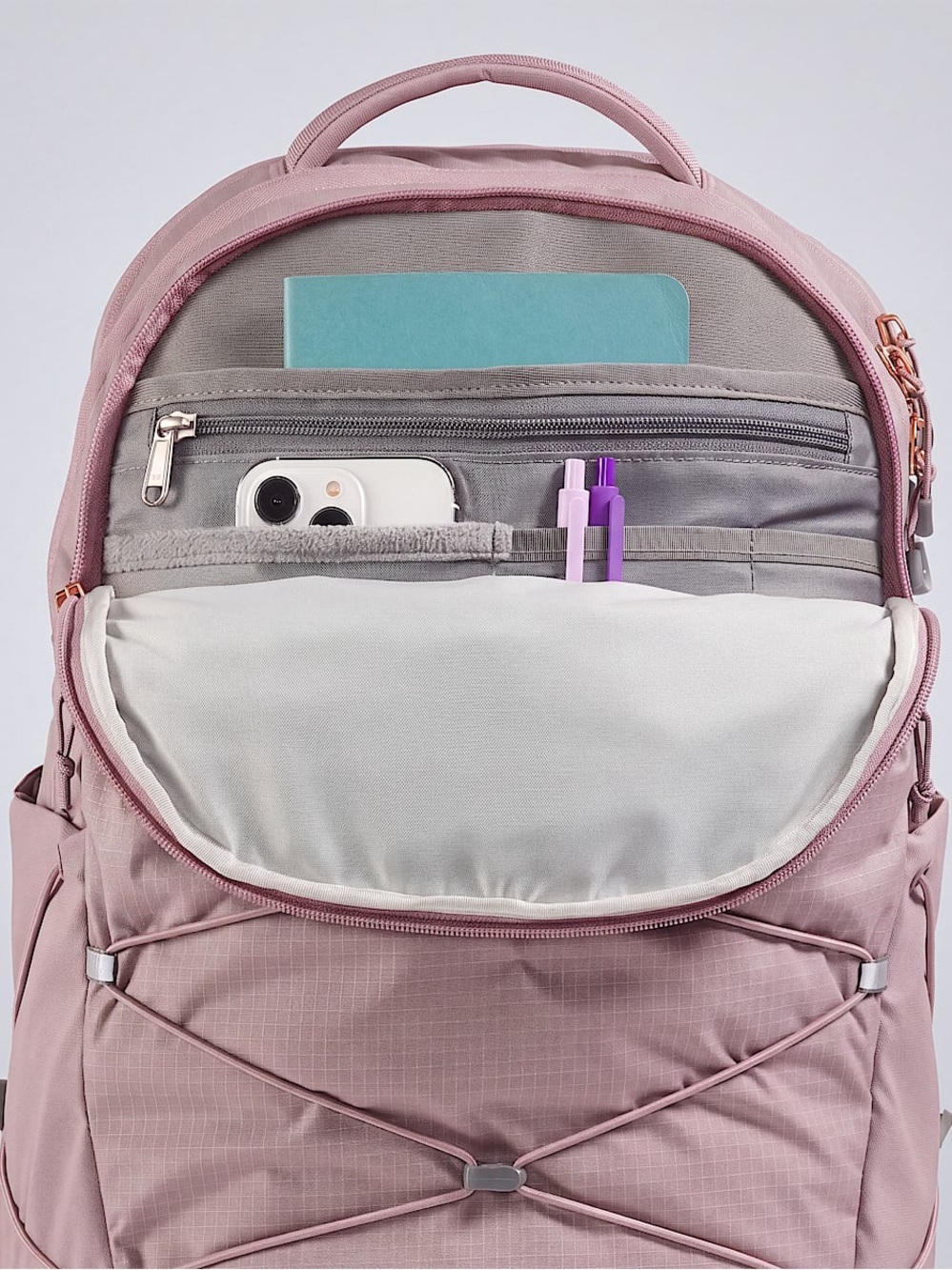 NWT The North Face 27L Women’s Borealis Luxe Backpack- Metal Pink/Burnt Coral - Picture 5 of 11